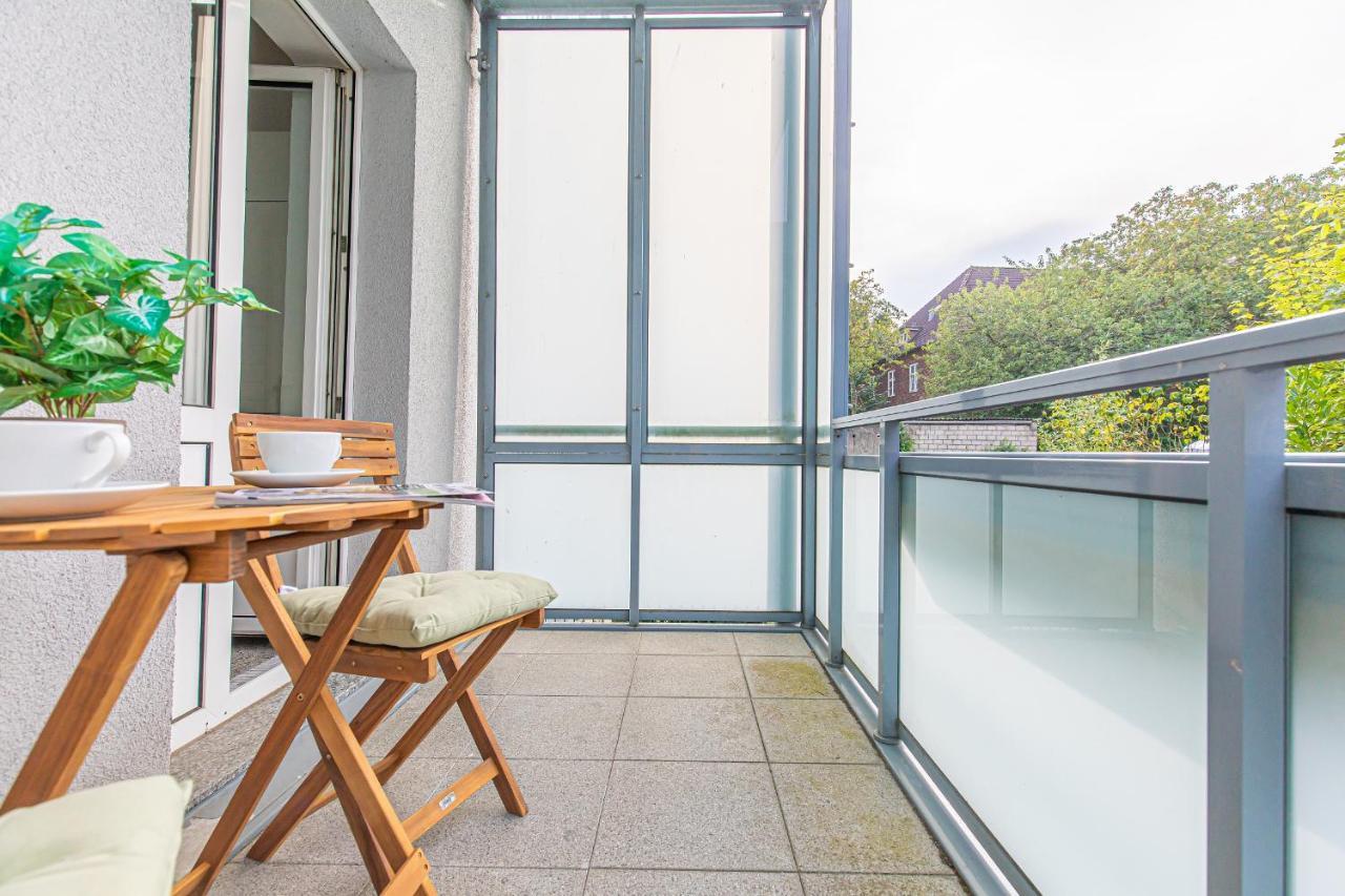 Fewo1846 - Kommood - Zentral Gelegenes Studio-Apartment Mit Balkon Im Hochparterre Flensborg Eksteriør billede
